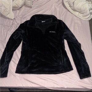 Columbia Midnight Black Fleece Half Zip Pullover